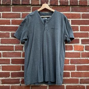 Mens Large Grey Under Armour Button Tee